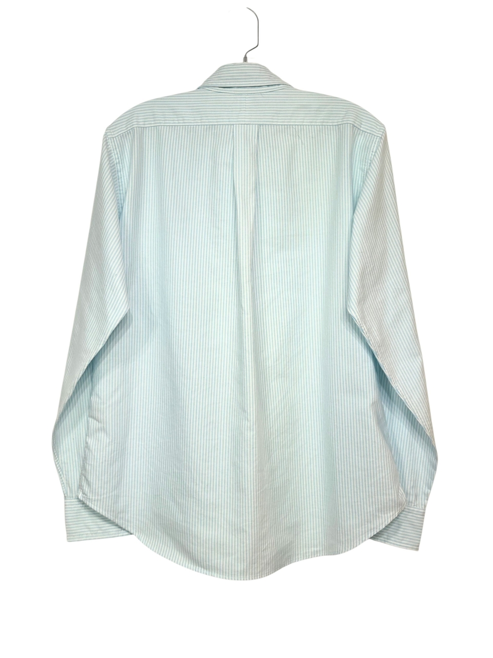 Ralph Lauren Classic Fit Teal White Stripe Button Down Colored Pony Size 12 - Picture 6 of 12